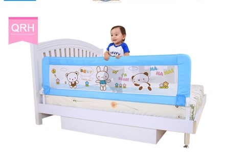 Bed guards help protect children from falling off adult beds