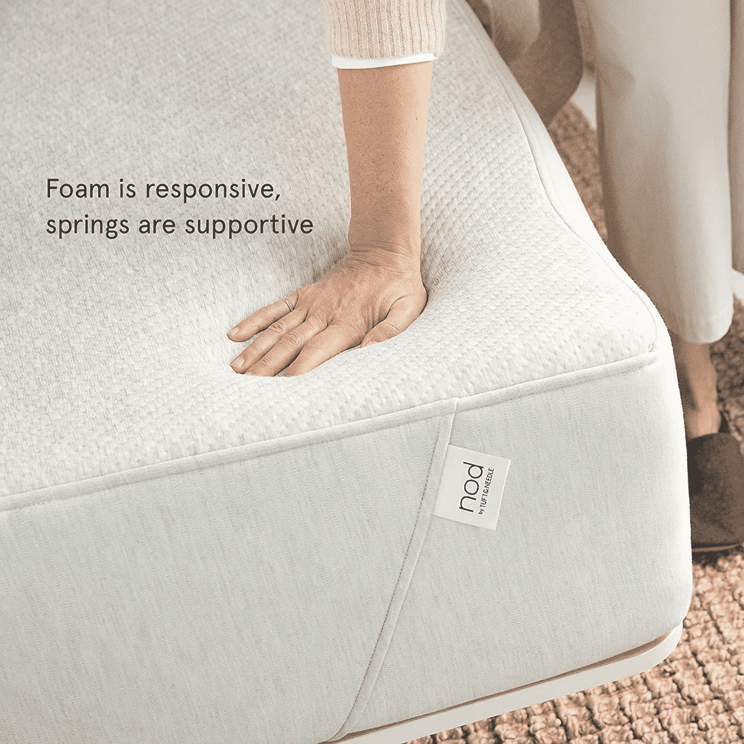 The layers of an orthopedic mattress include an innerspring layer for support and durability.