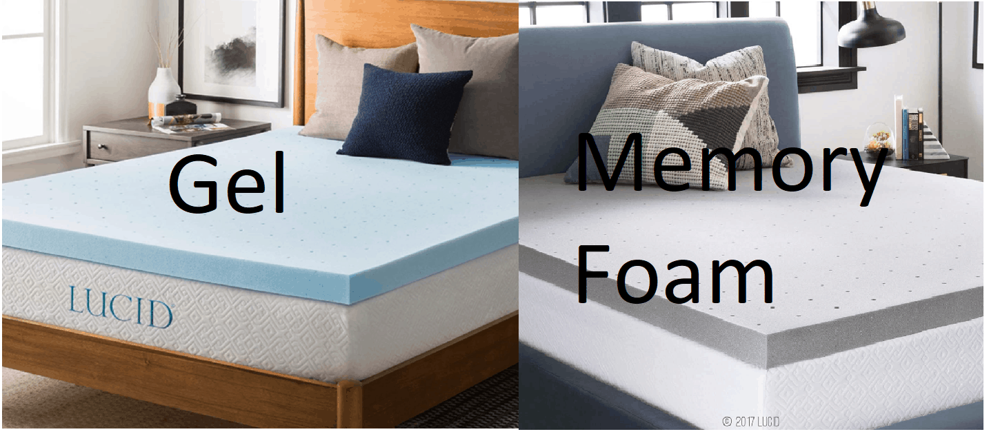 gel vs non gel memory foam mattress topper