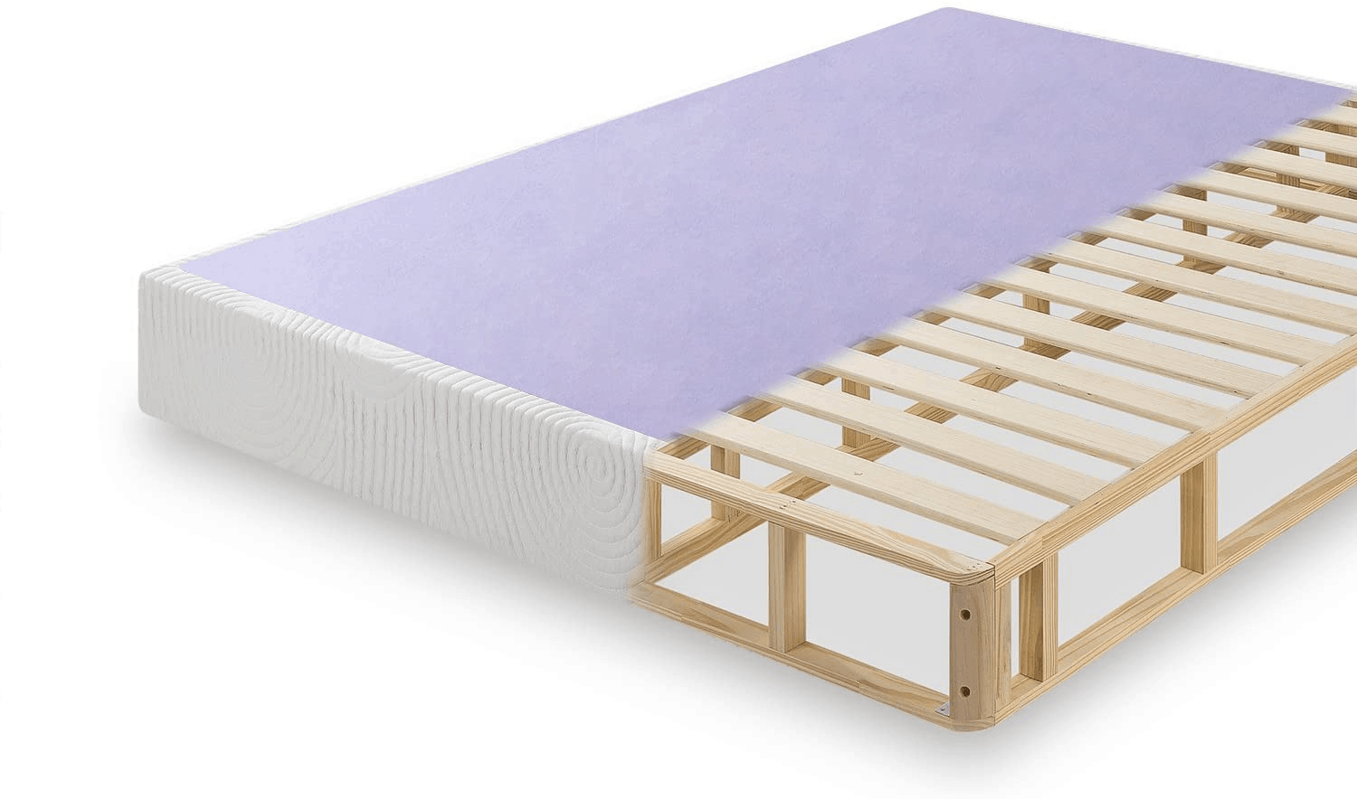 bed frame for foundation and mattress