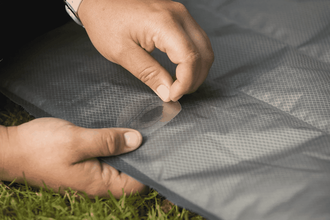 repairing an air mattress on the seam