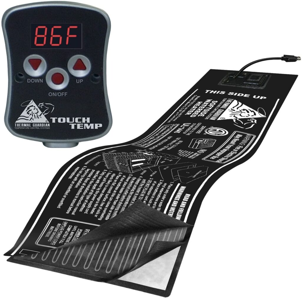 Some waterbeds may not have a built-in heating unit in which case you can use a separate heater like this one to keep your waterbed’s temperature regulated.