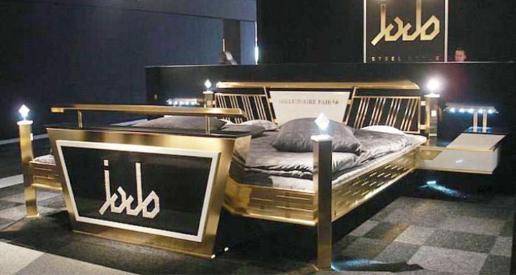 Jado Steel Style Gold Bed most expensive bed