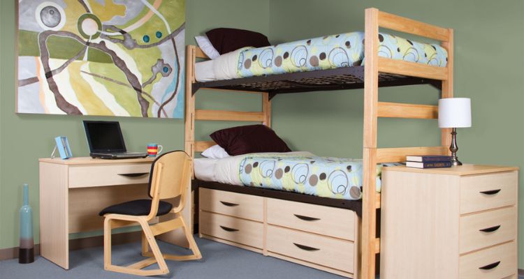 bunk bed decor ideas college dorm bed