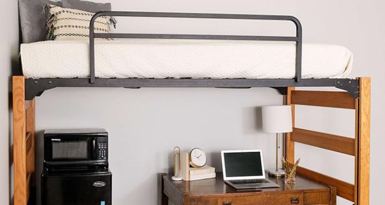 how to loft a wooden dorm bed