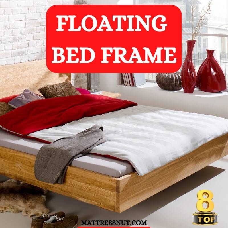 Floating bed frame