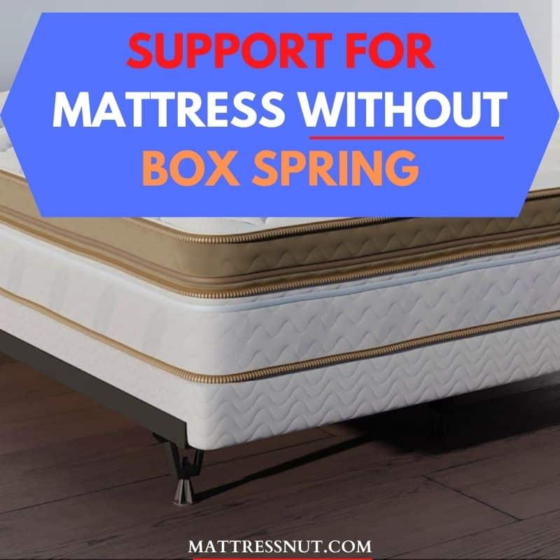 Support for mattress without box spring