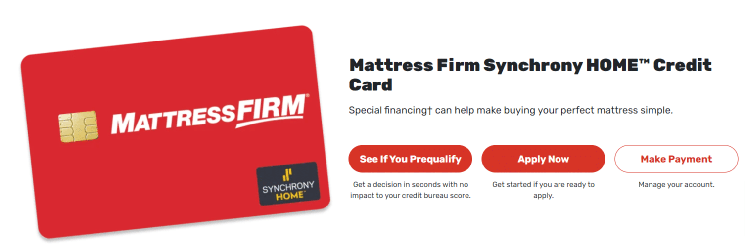 What is the Mattress Firm Credit Card